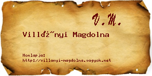 Villányi Magdolna névjegykártya
